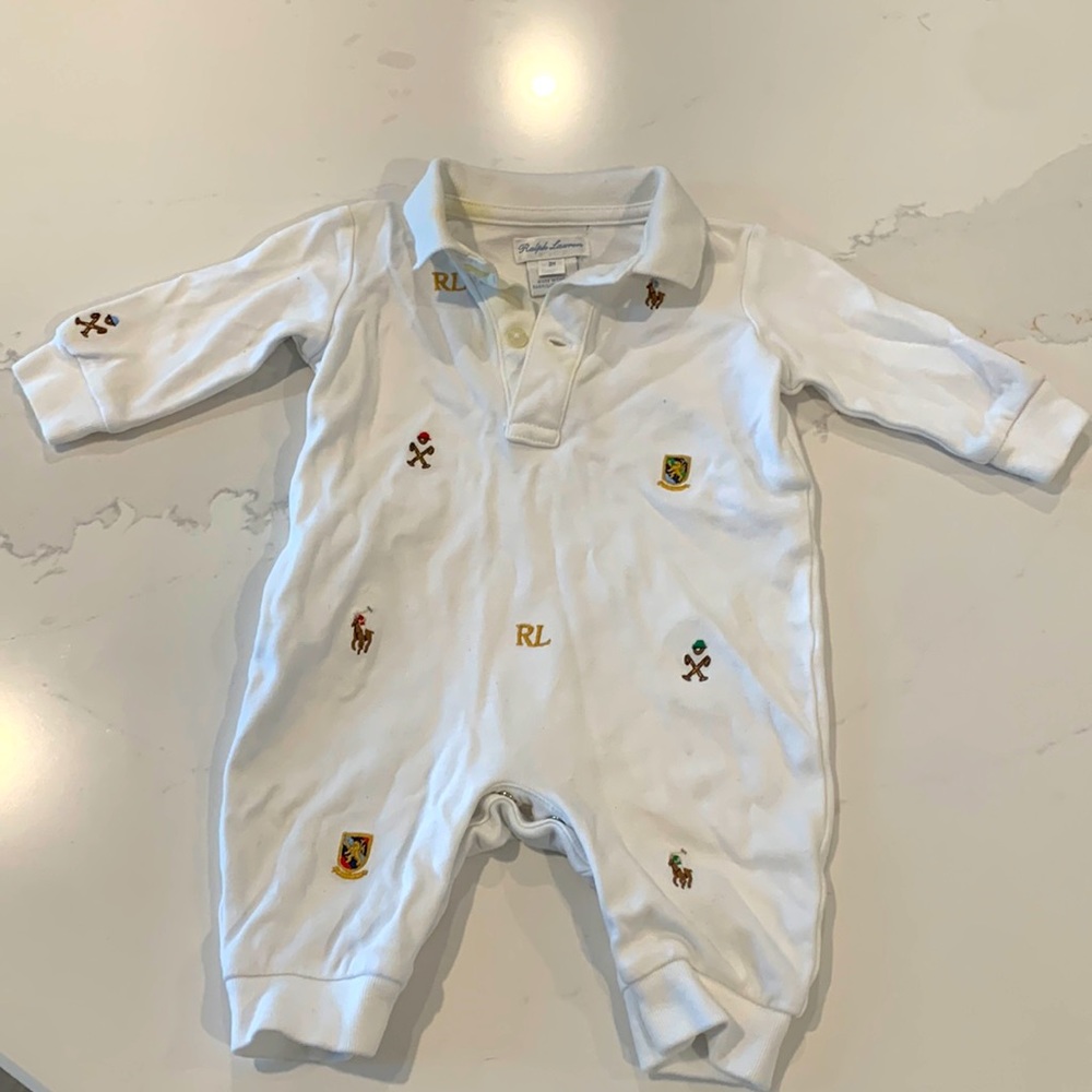 Ralph Lauren baby boy long sleeve onesie/romper